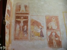 Pinturas recuperadas en la pared de la Iglesia de Benaque